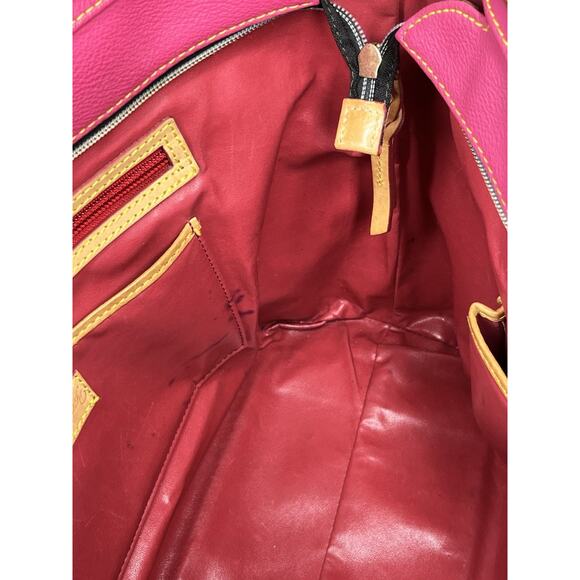 Dooney & Bourke Helena Shopper Shoulder Tote Bag Pink Pebbled Coated Leather - Picture 10 of 16